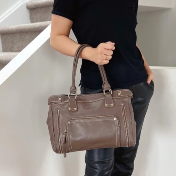 Longchamp Rich Brown Leather Satchel - Picture 2 of 16